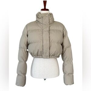 Lululemon Wunder Puff Super Cropped Down Jacket Missing Hood Trench Size 6